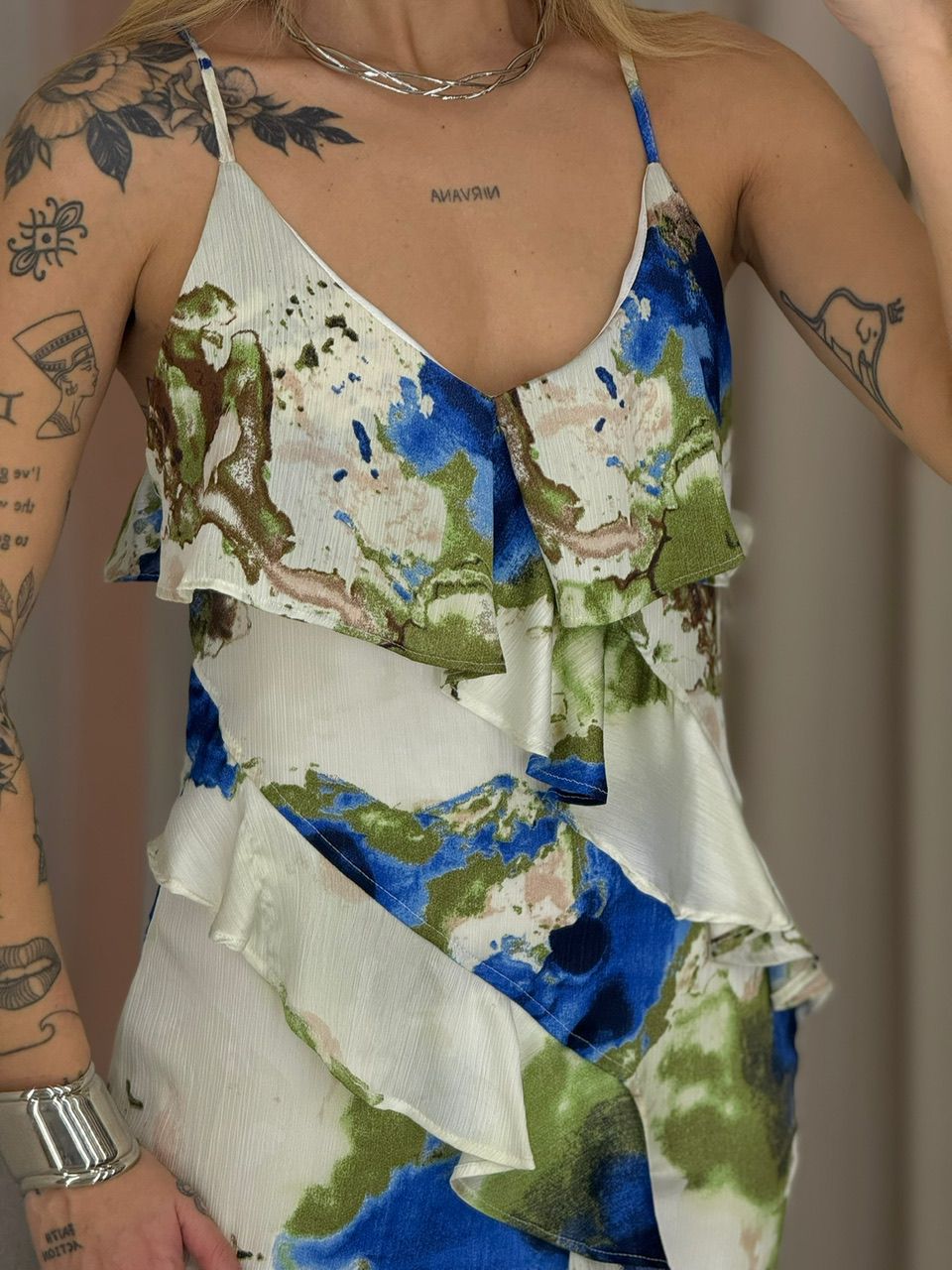 VESTIDO LOREN ESTAMPADO VERDE