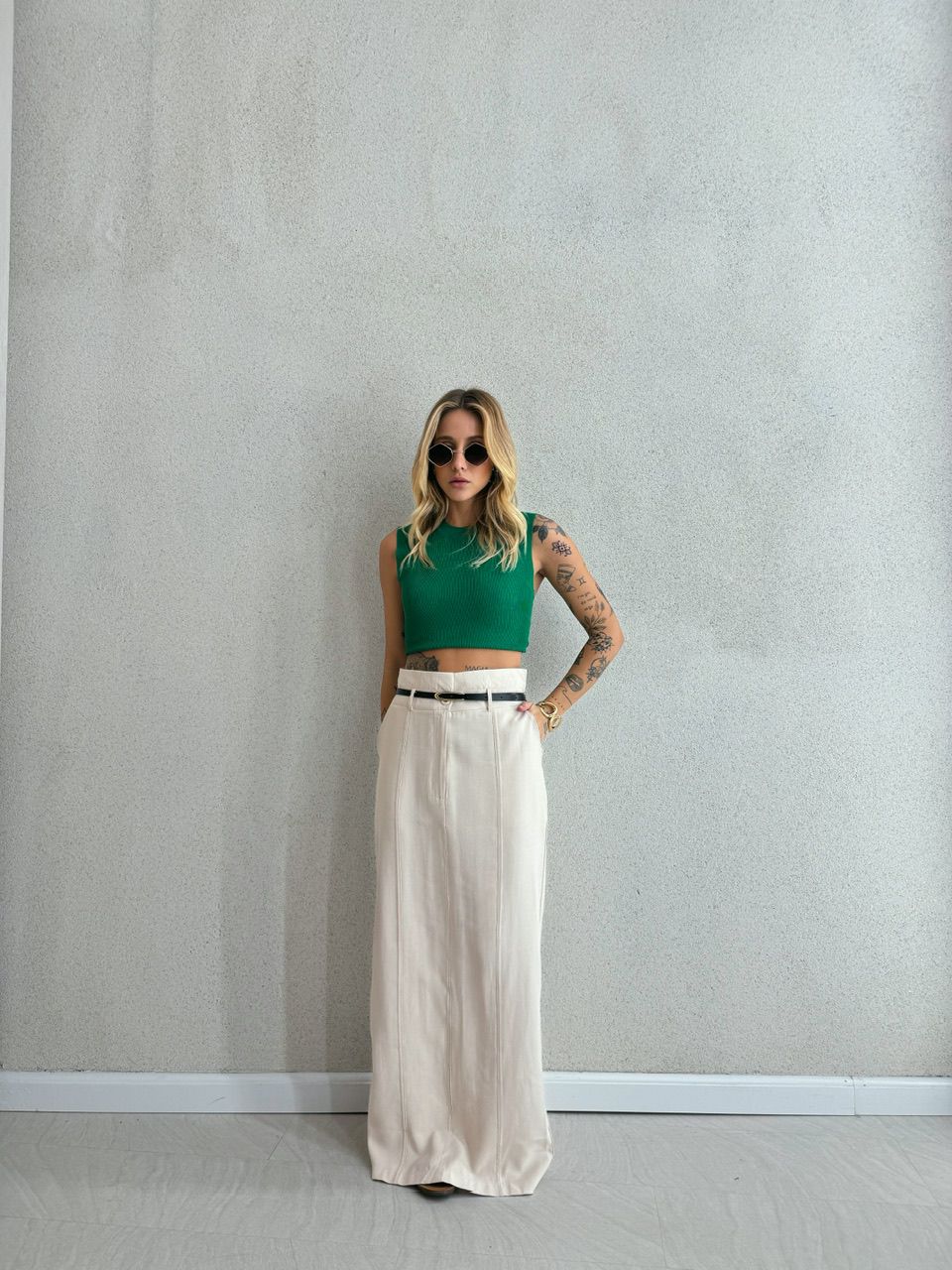 BLUSA JADE TRICOT CAVADA VERDE