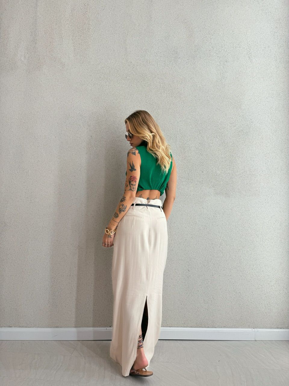 BLUSA JADE TRICOT CAVADA VERDE