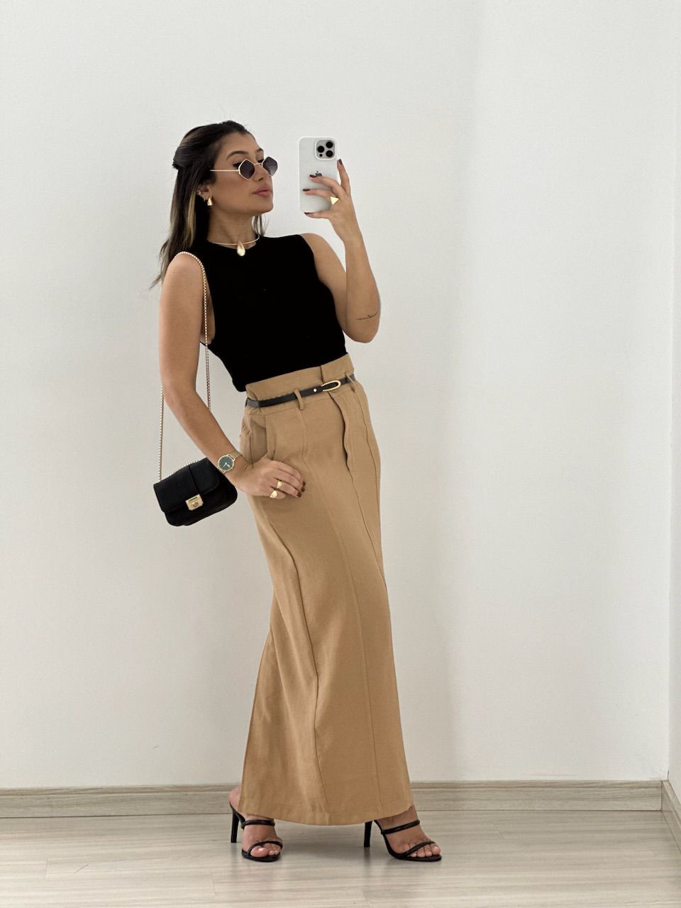 BLUSA JADE TRICOT CAVADA PRETA