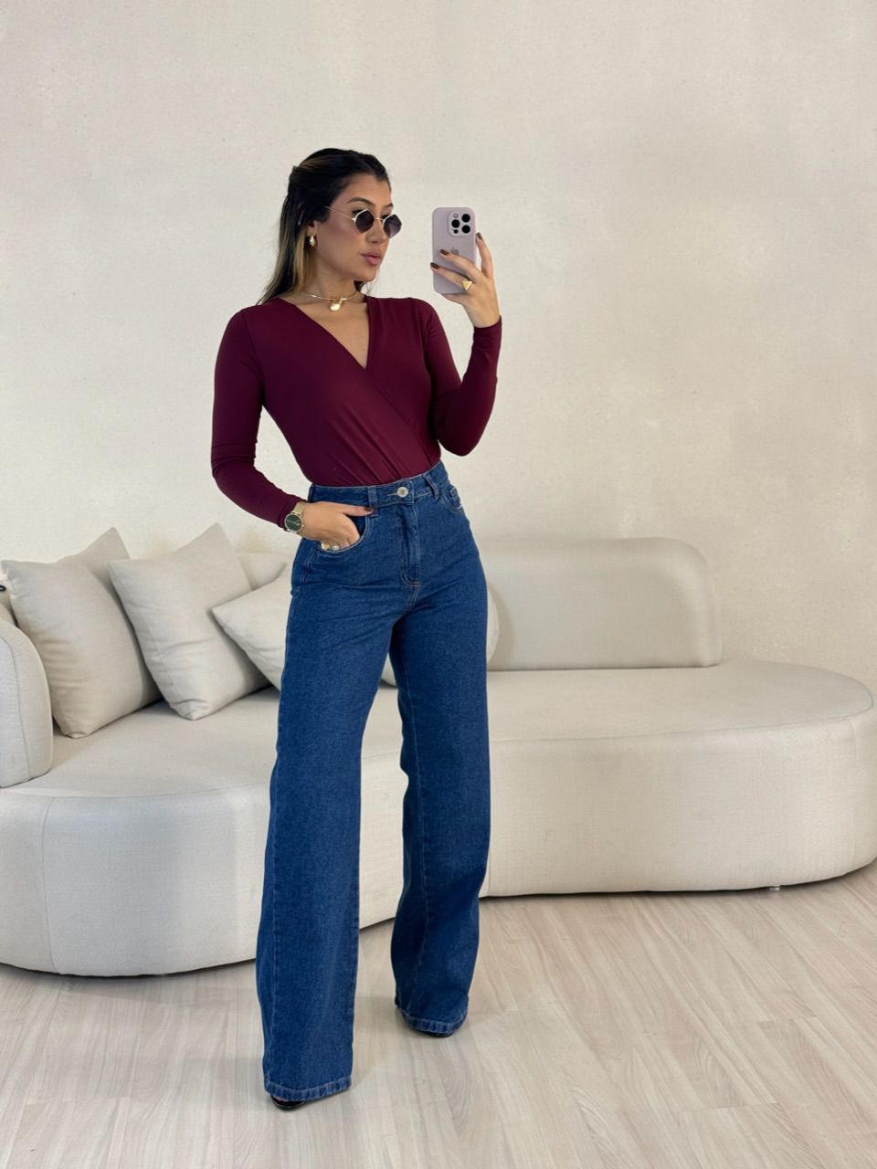 BODY TRESPASSADO MANGA LONGA CHERRY RED