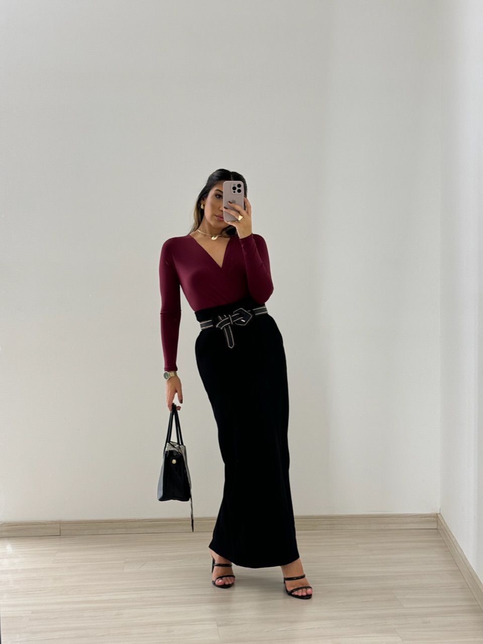 BODY TRESPASSADO MANGA LONGA CHERRY RED