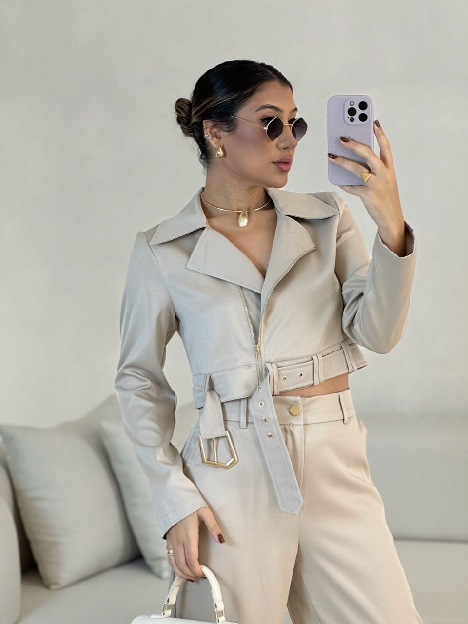 CONJUNTO DIANA CALÇA MARFIM