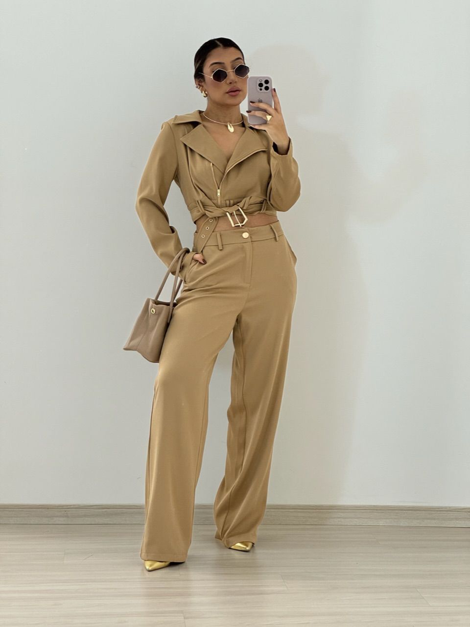 CONJUNTO DIANA CALÇA NUDE - 0053770049 - CAROLLA FERRARO