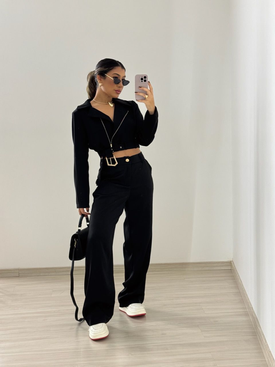 CONJUNTO DIANA CALÇA PRETO - 0053770032 - CAROLLA FERRARO