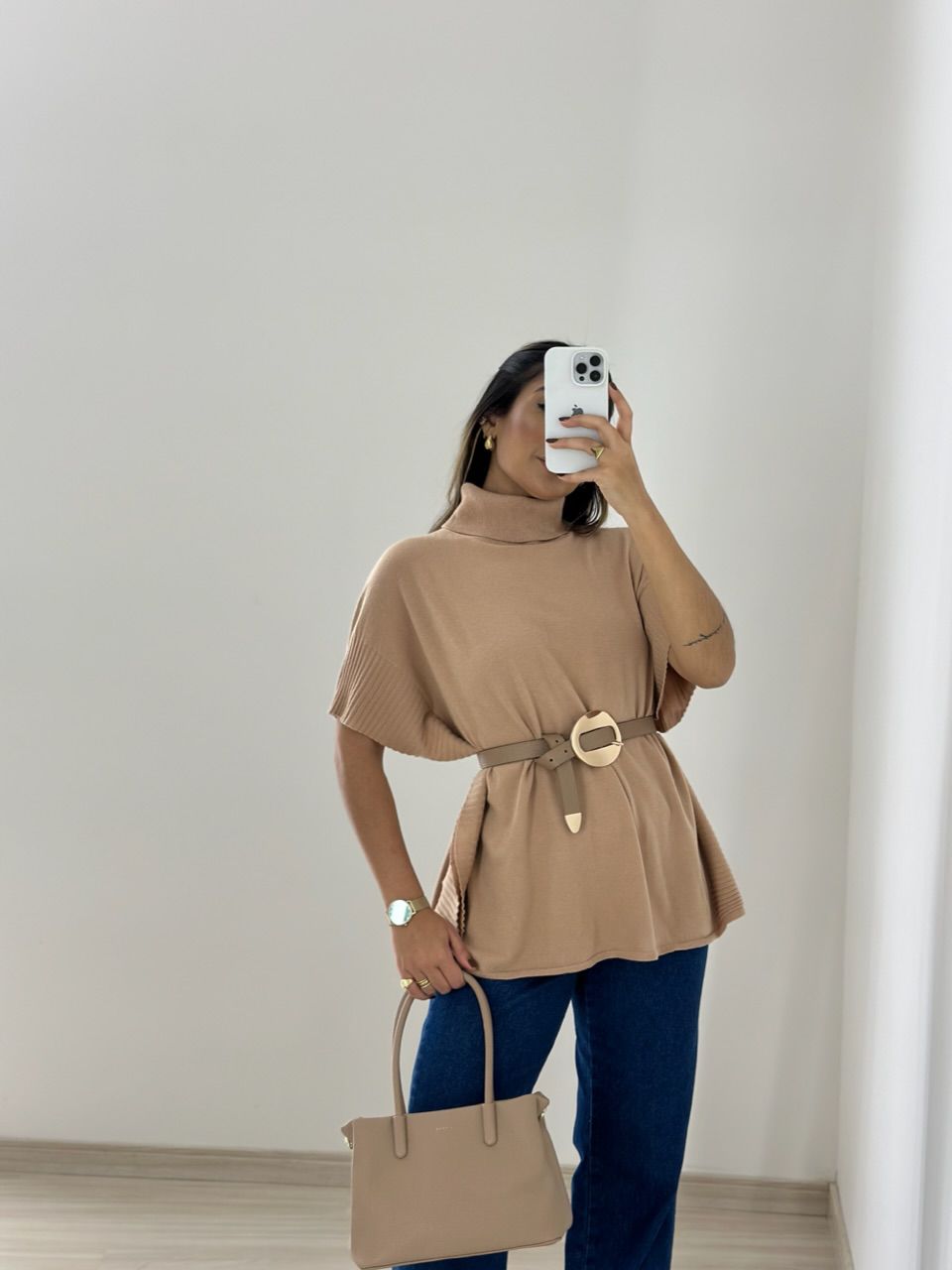 PONCHO ANA JÚLIA TRICOT NUDE