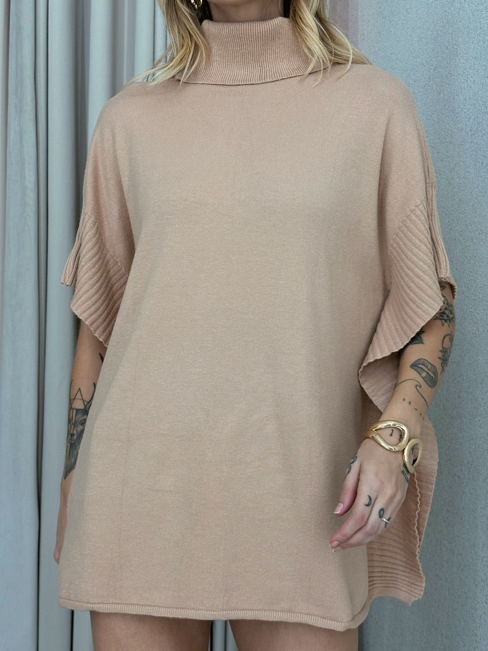 PONCHO ANA JÚLIA TRICOT NUDE
