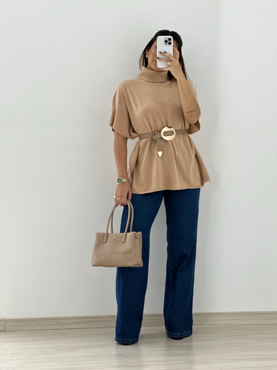 PONCHO ANA JÚLIA TRICOT NUDE