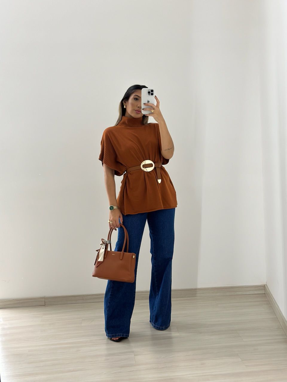 PONCHO ANA JÚLIA TRICOT TERRA COTA - 0053790117 - CAROLLA FERRARO