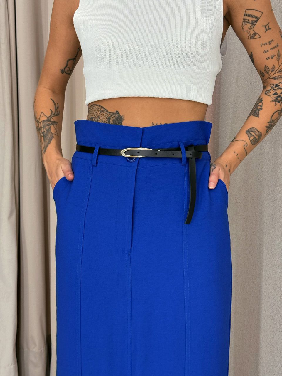 SAIA LAÍS CINTO AZUL