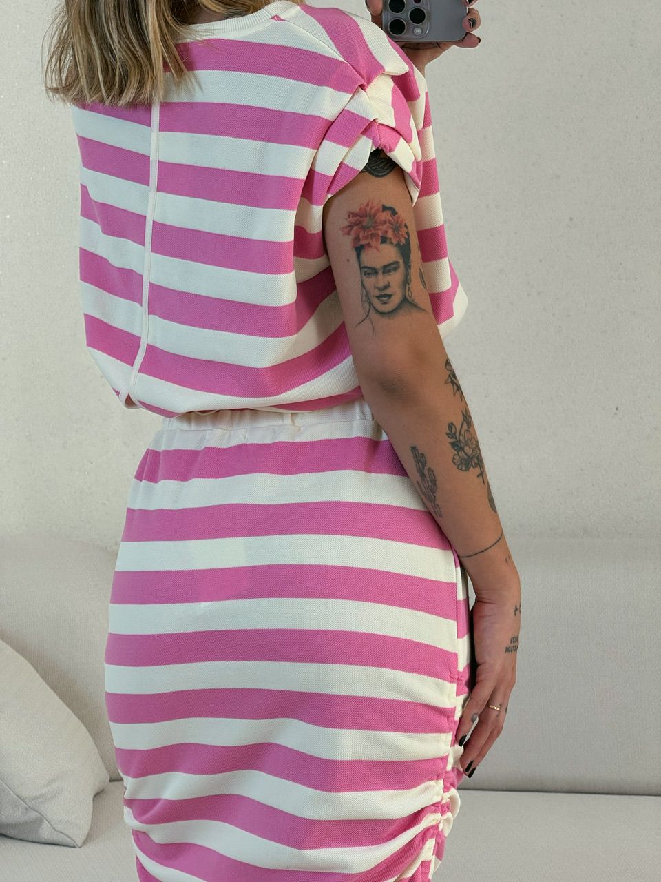 BLUSA LUNA LISTRAS Rosa