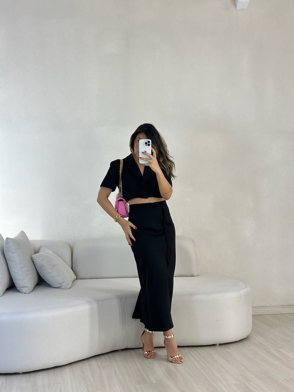 CONJUNTO KIARA SAIA PRETO - 0056040032 - CAROLLA FERRARO