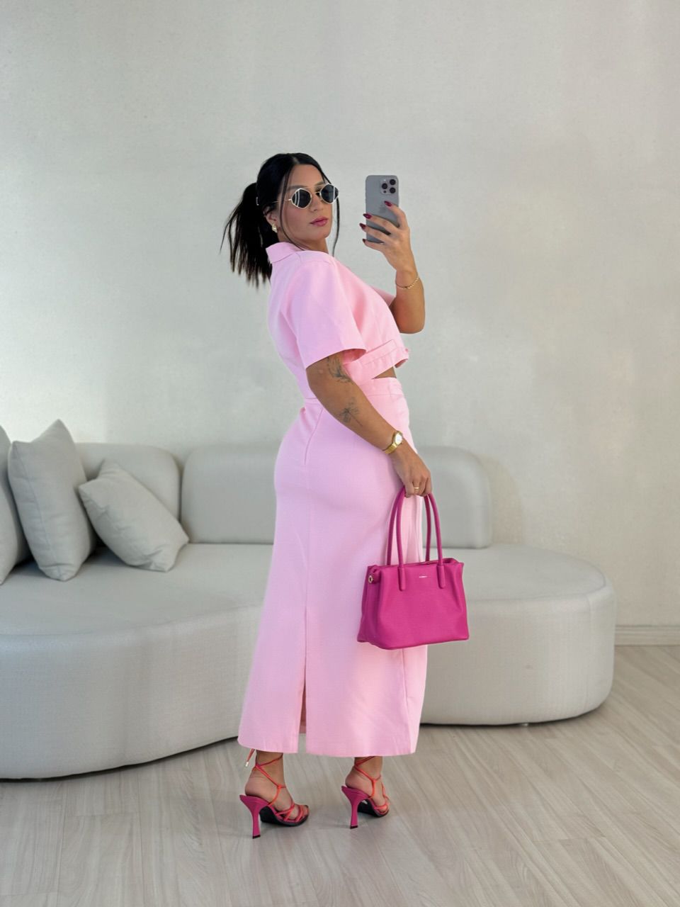 CONJUNTO KIARA SAIA ROSA BALÉ