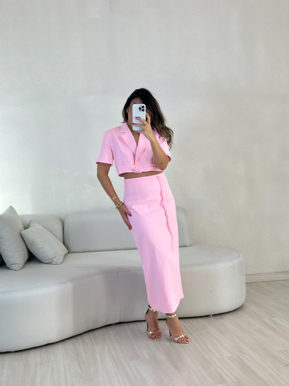CONJUNTO KIARA SAIA ROSA BALÉ