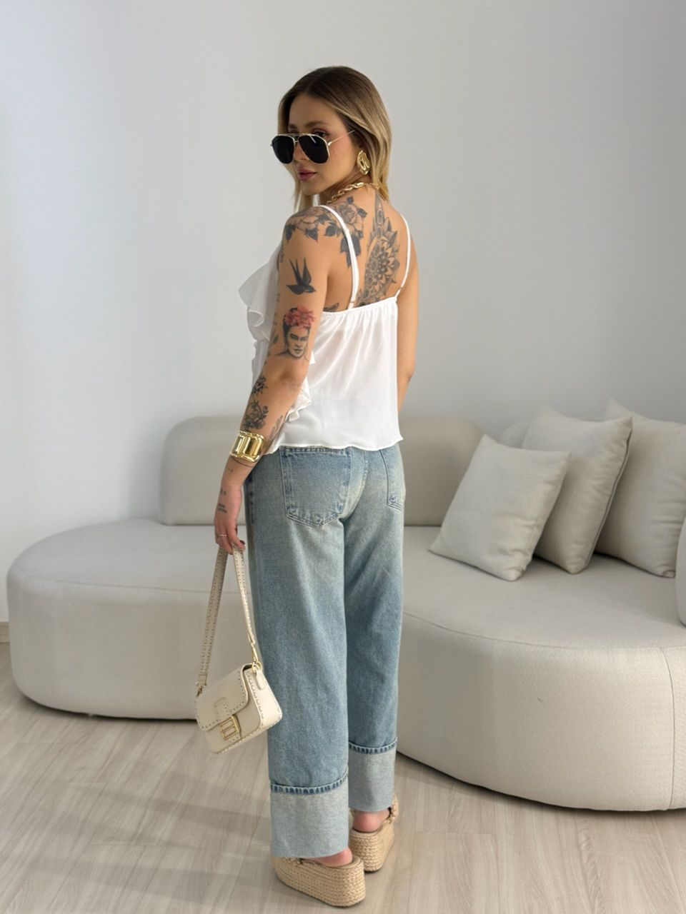 BLUSA TATA BABADO OFF