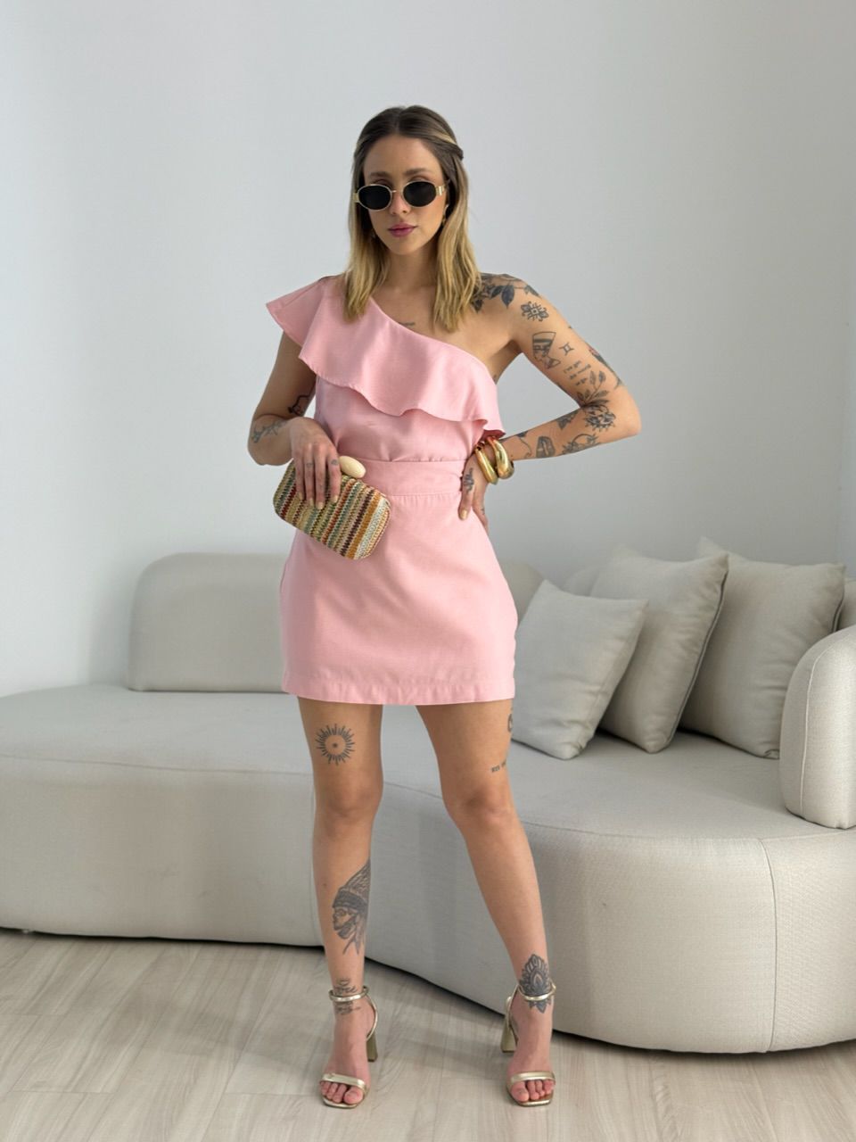 CONJUNTO TANY NULA MANGA BABY PINK - 0068590366 - CAROLLA FERRARO