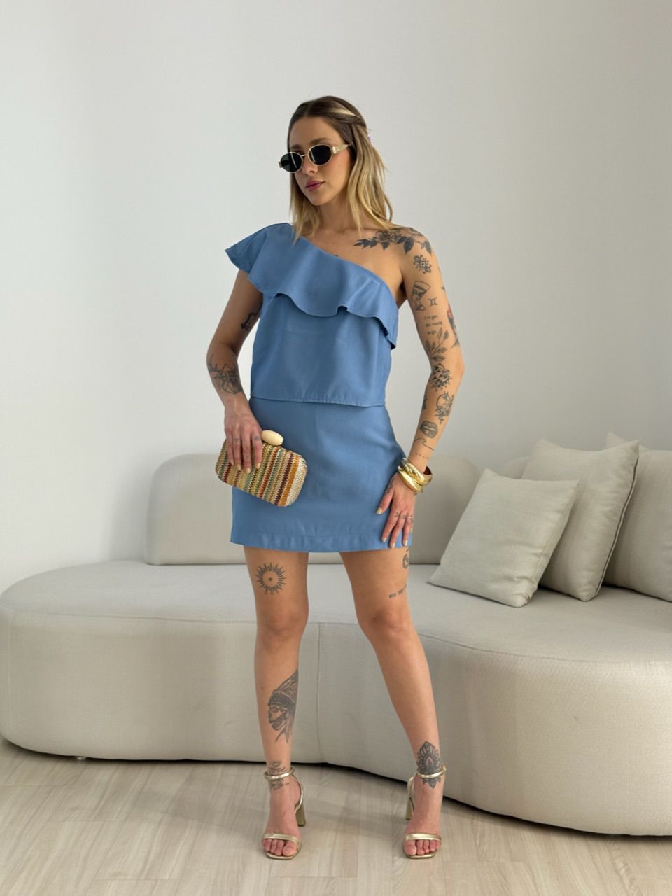 CONJUNTO TANY NULA MANGA BLUE JEANS - 0068590433 - CAROLLA FERRARO