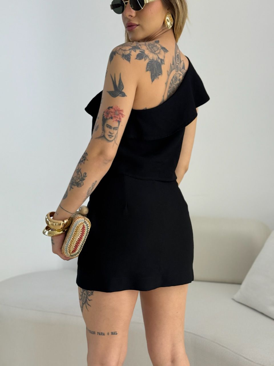 CONJUNTO TANY NULA MANGA PRETO