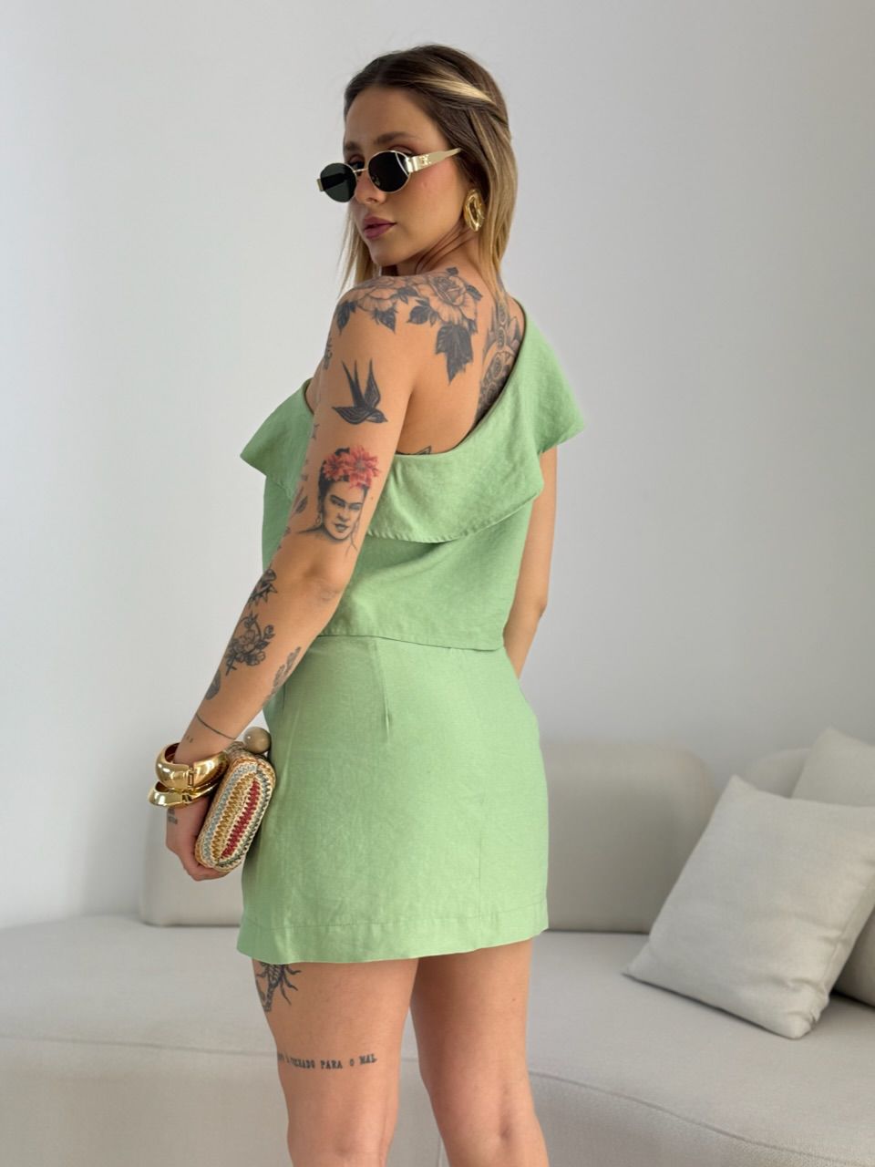 CONJUNTO TANY NULA MANGA VERDE