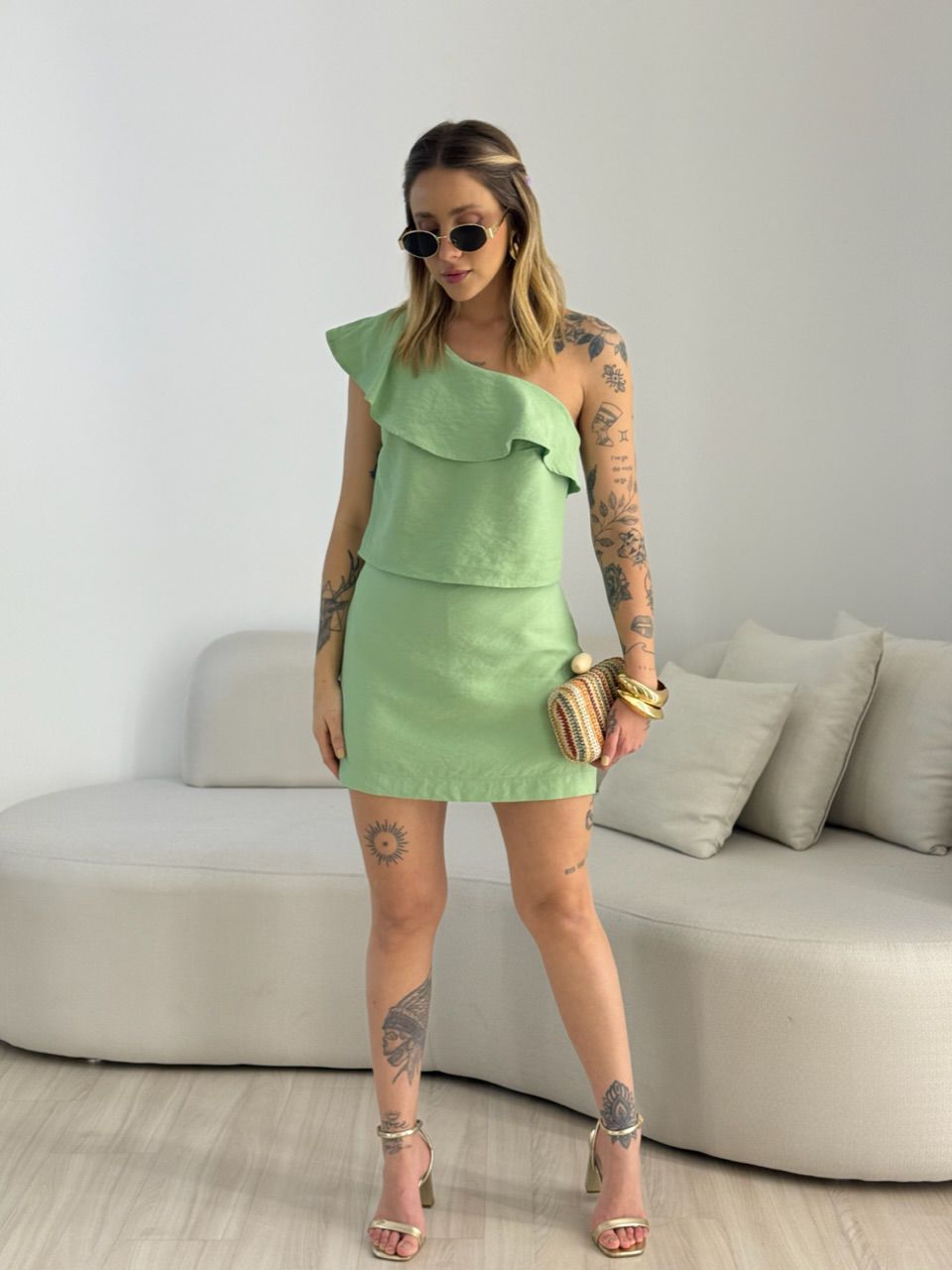 CONJUNTO TANY NULA MANGA VERDE