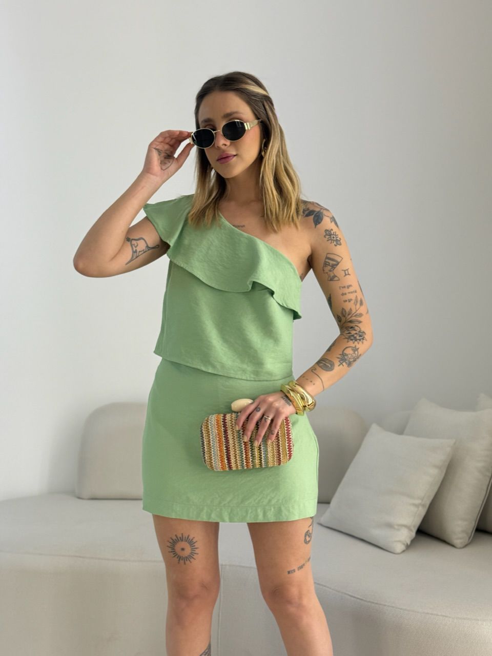 CONJUNTO TANY NULA MANGA VERDE