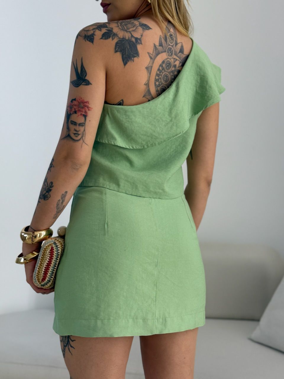 CONJUNTO TANY NULA MANGA VERDE