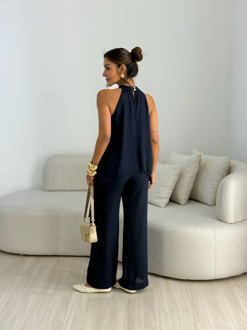 CONJUNTO ZIZA GOLA MARINHO