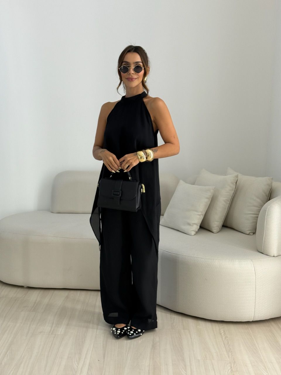 CONJUNTO ZIZA GOLA PRETA - 0068620033 - CAROLLA FERRARO