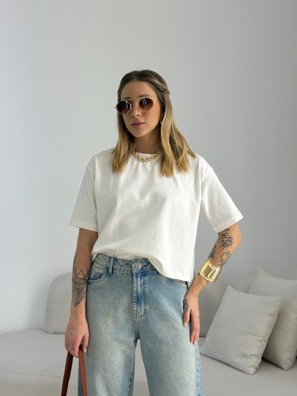 CROPPED TANIA ALGODÃO MARFIM