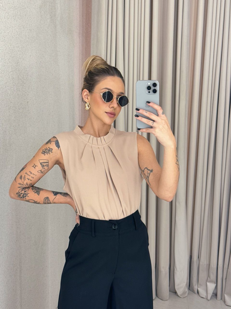 BLUSA FABRICIA CAVADA NUDE