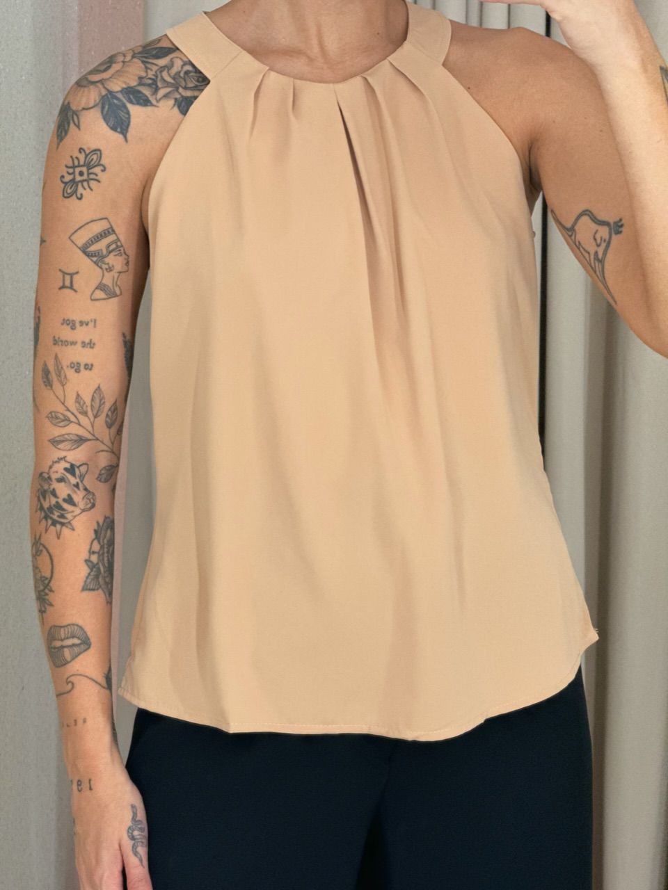 BLUSA TATIANE GOLA NUDE