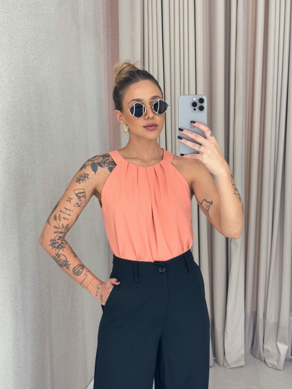 BLUSA TATIANE GOLA SALMÃO