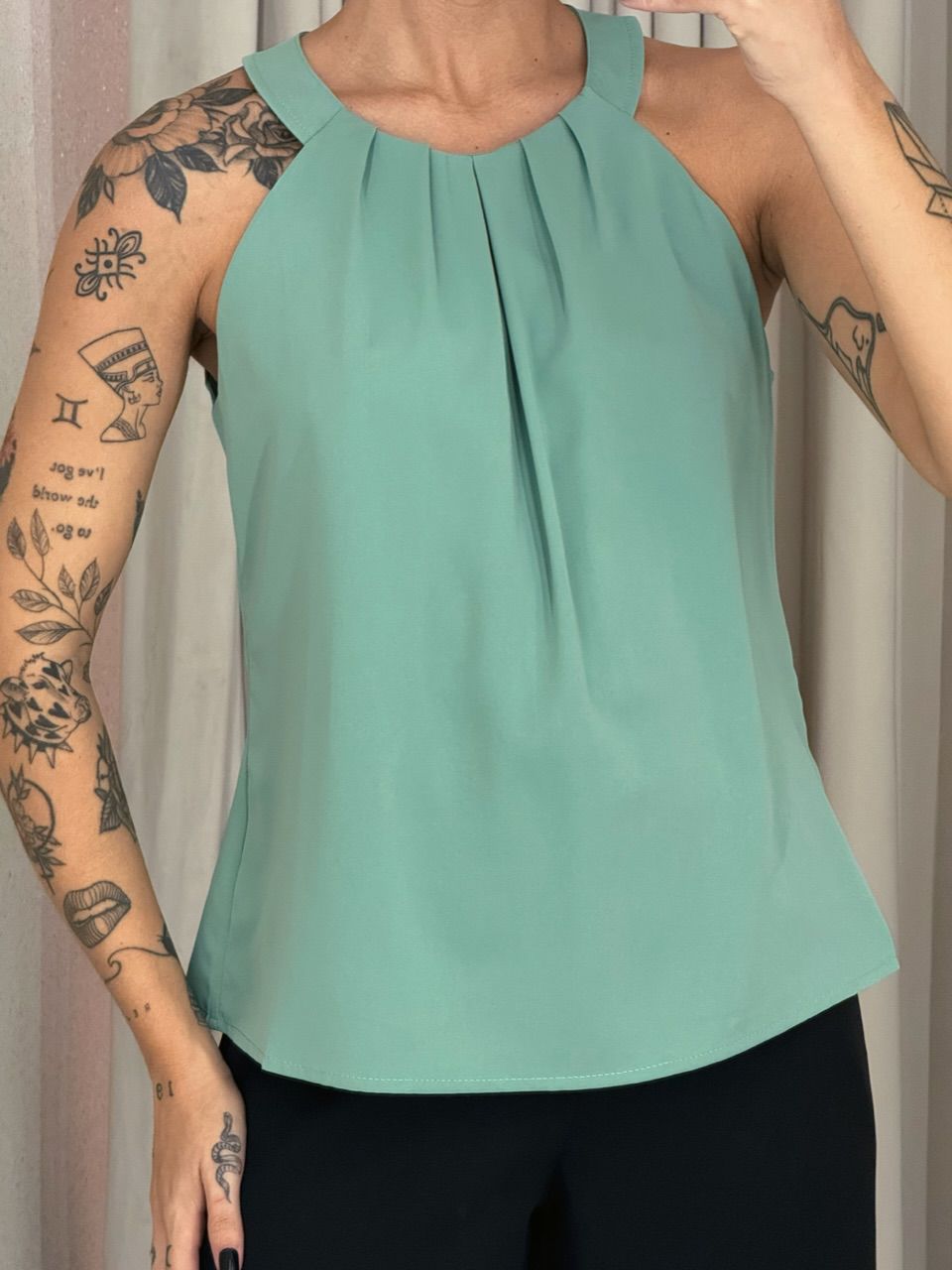 BLUSA TATIANE GOLA VERDE