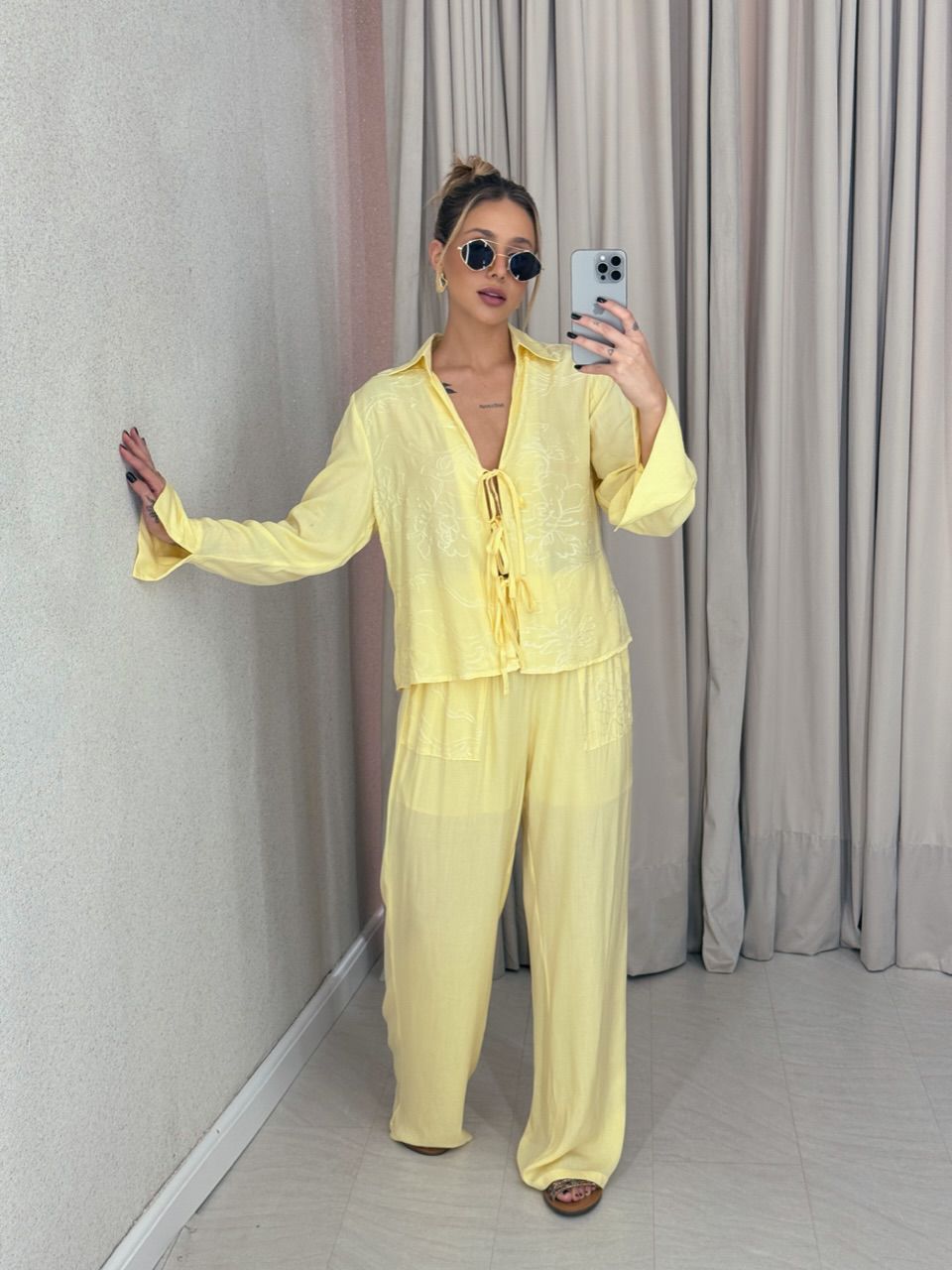 CONJUNTO AGATHA Calça Amarelo
