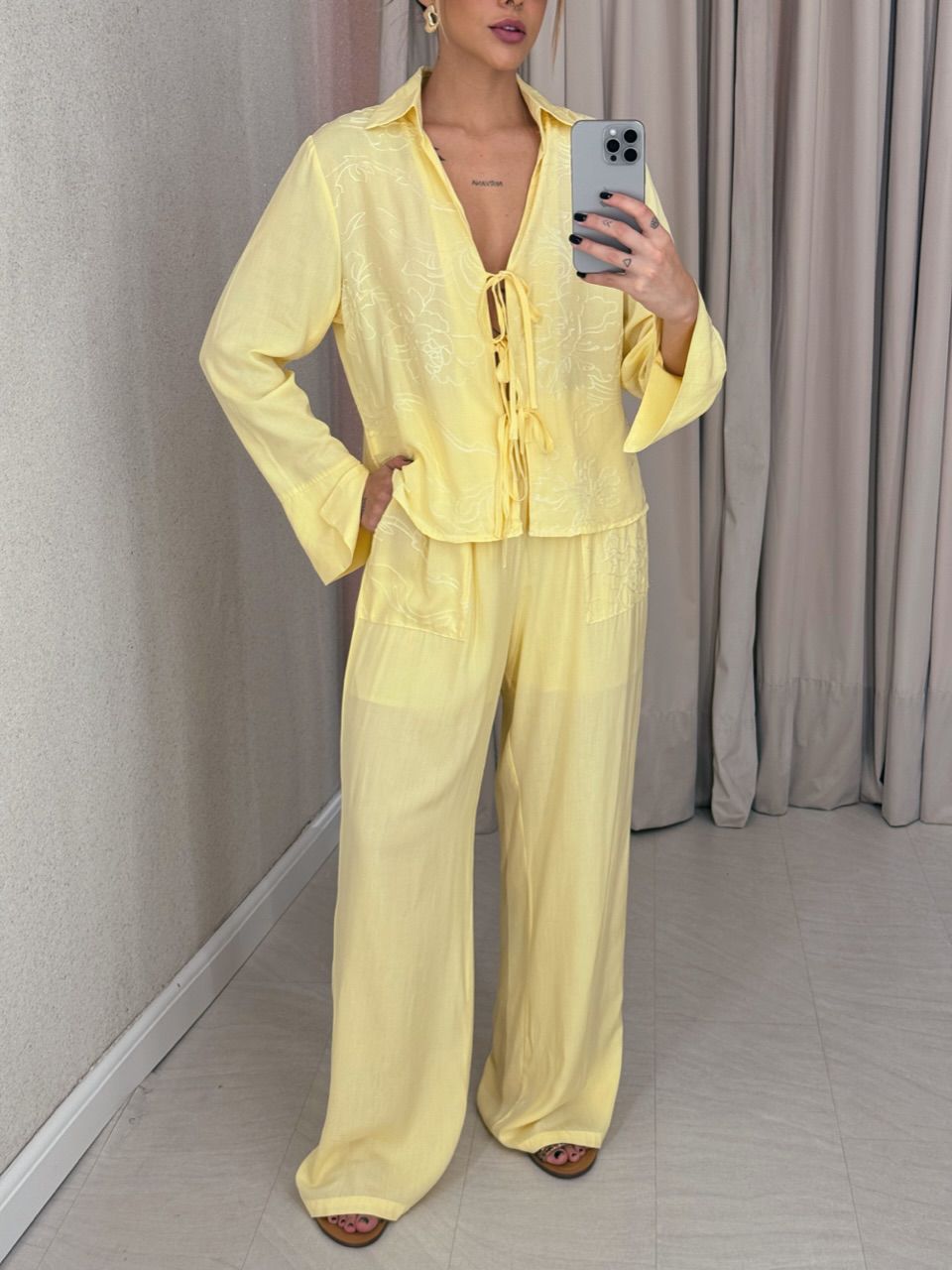 CONJUNTO AGATHA Calça Amarelo