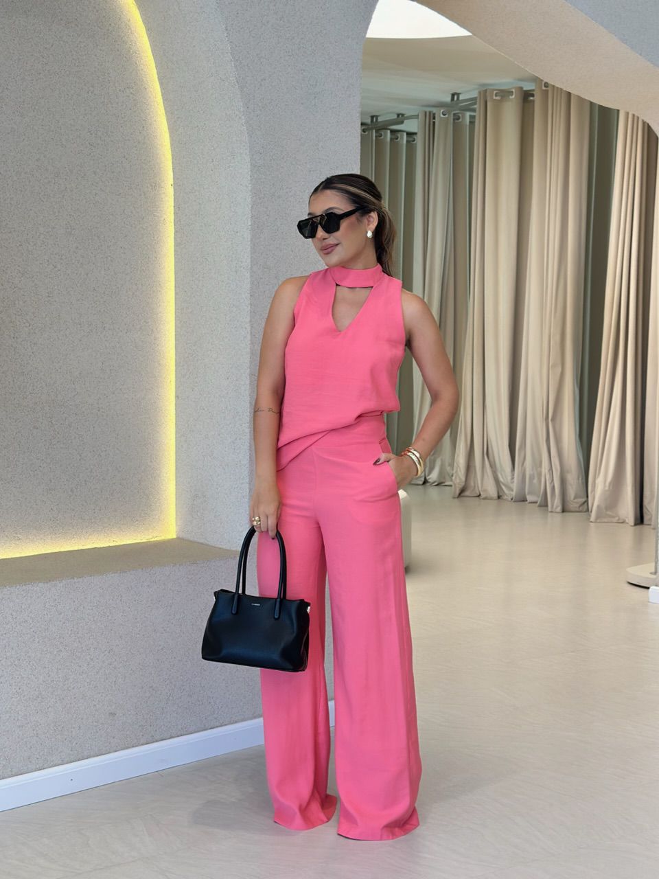 CONJUNTO ROSANA CALÇA GOIABA - 0060820073 - CAROLLA FERRARO
