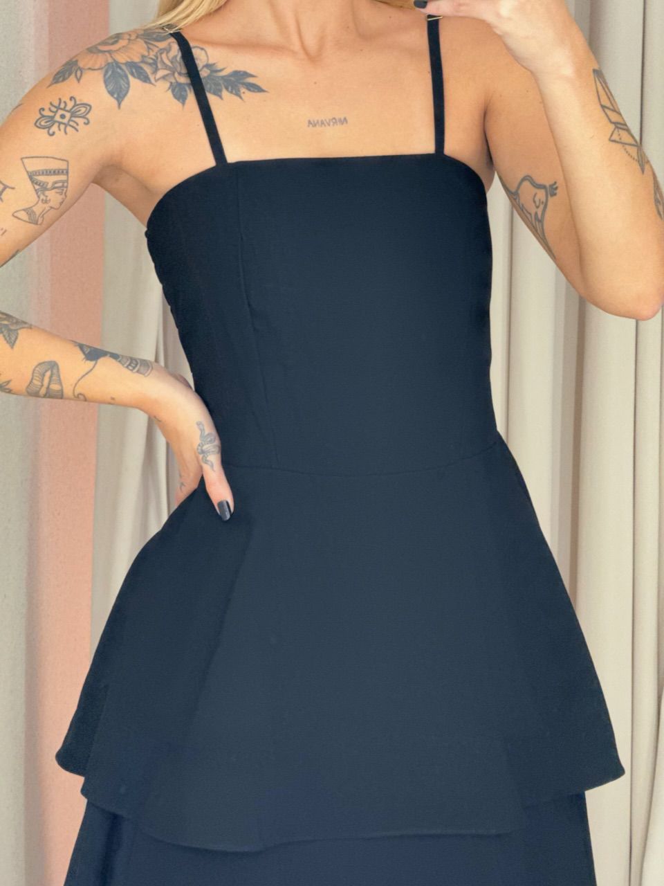 VESTIDO JUSSARA ALÇA PRETO