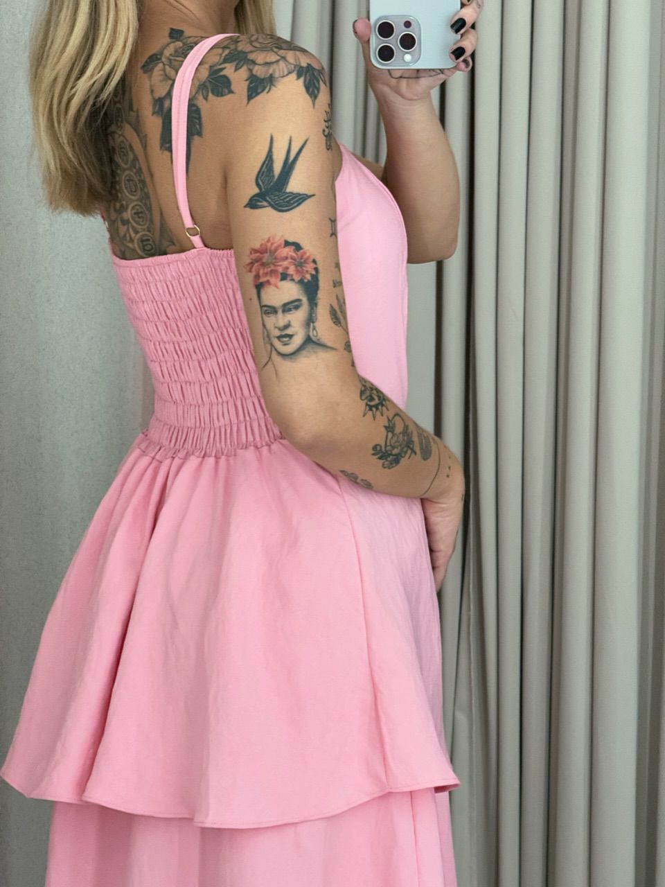 VESTIDO JUSSARA ALÇA ROSA