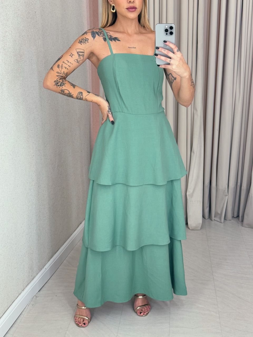 VESTIDO JUSSARA ALÇA VERDE