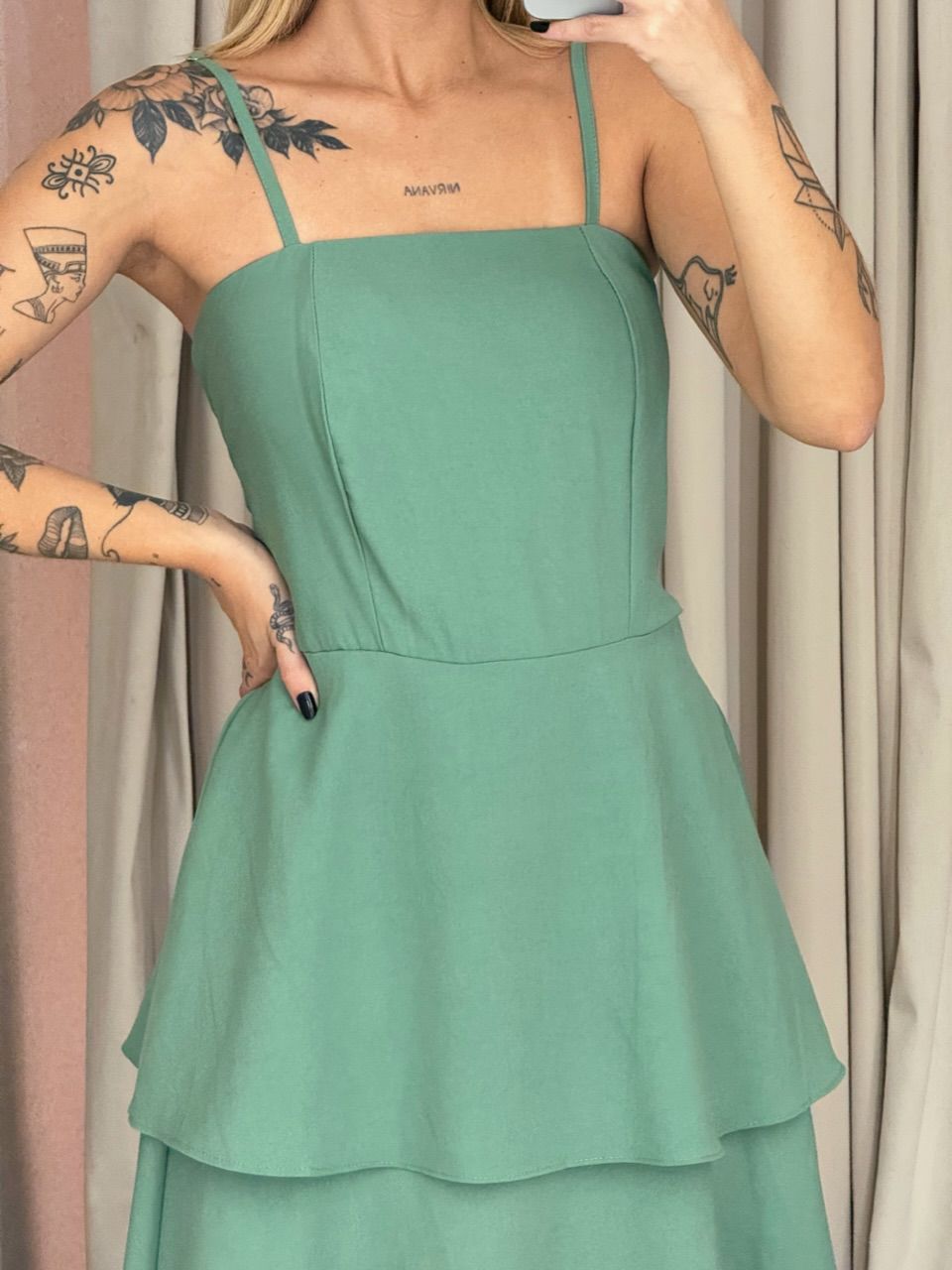 VESTIDO JUSSARA ALÇA VERDE