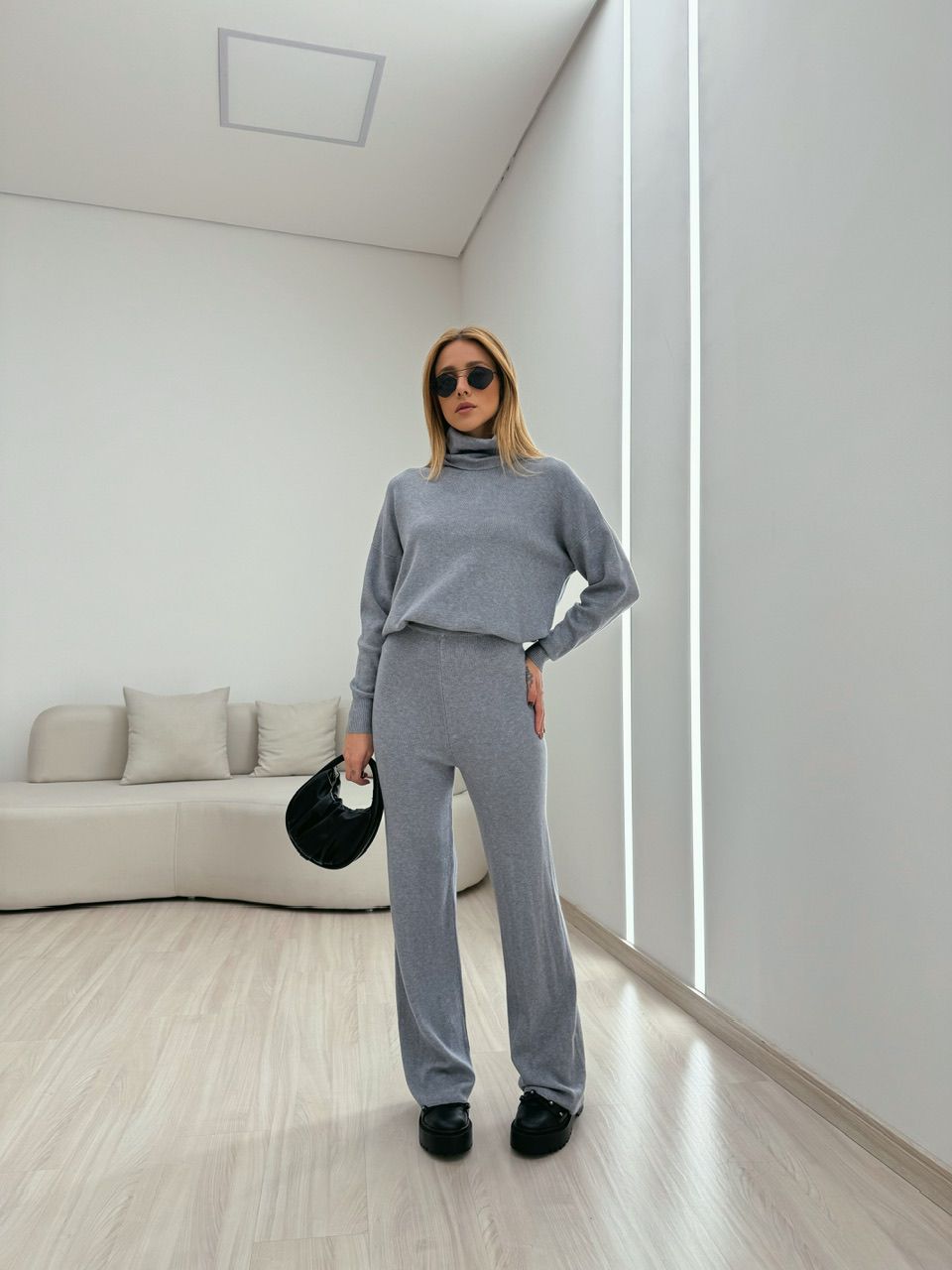 CONJUNTO MODAL GOLA ALTA CINZA