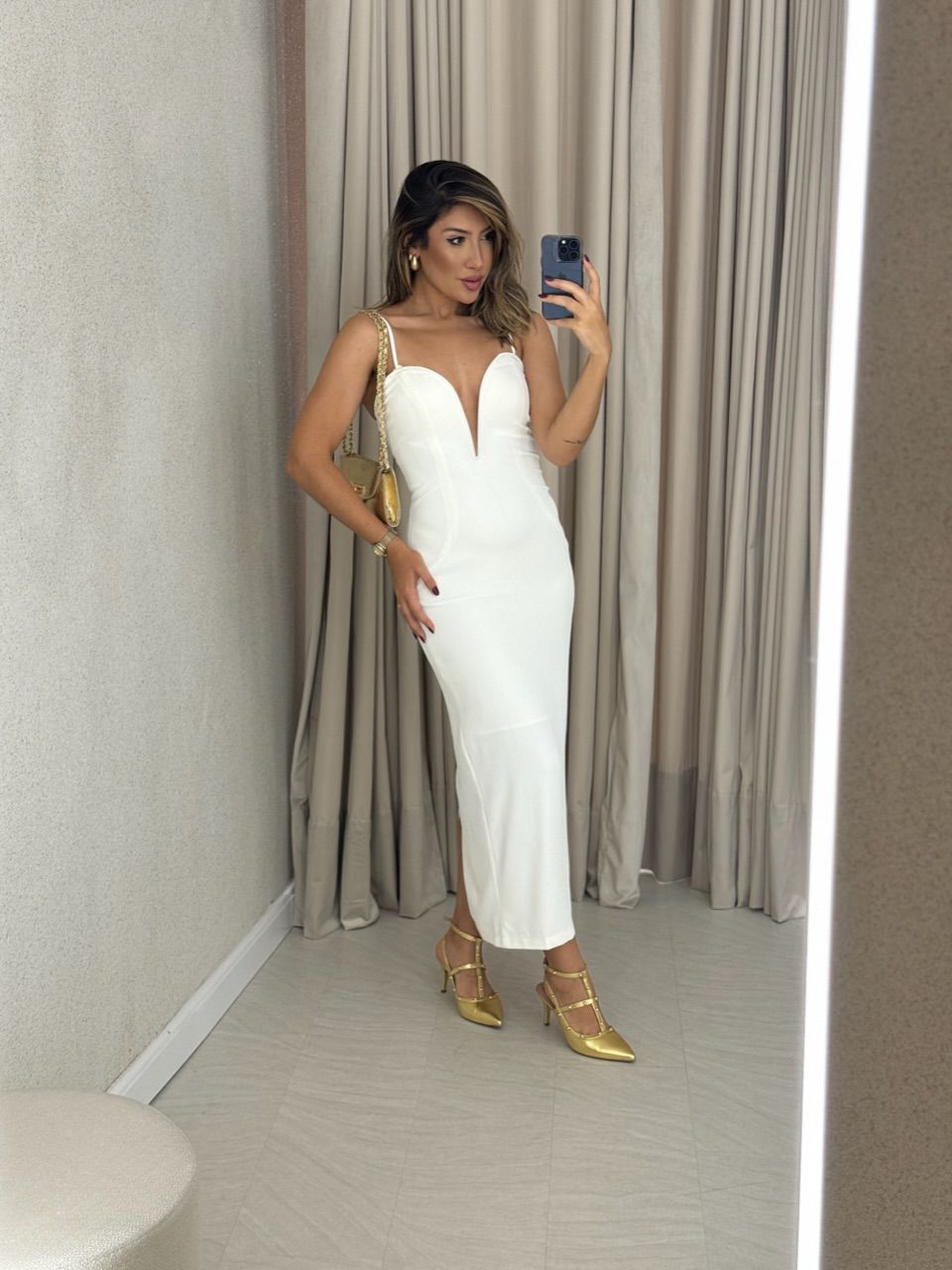 VESTIDO AMANDA MIDI OFF