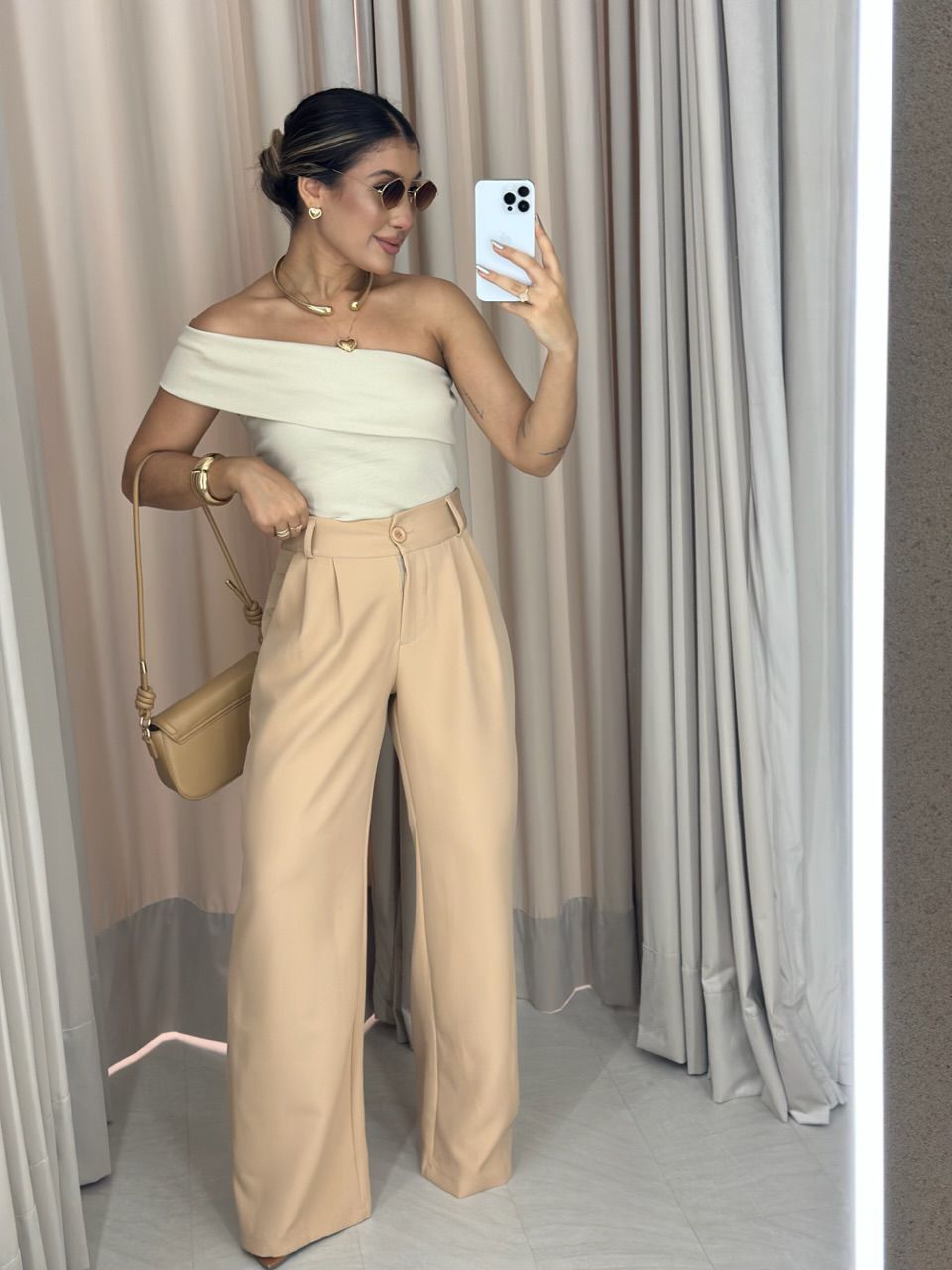BLUSA NOEMI NULA MANGA Areia