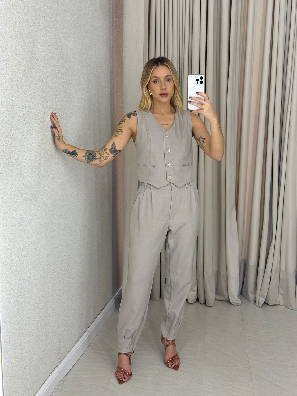 CONJUNTO AYLLA CALÇA CINZA