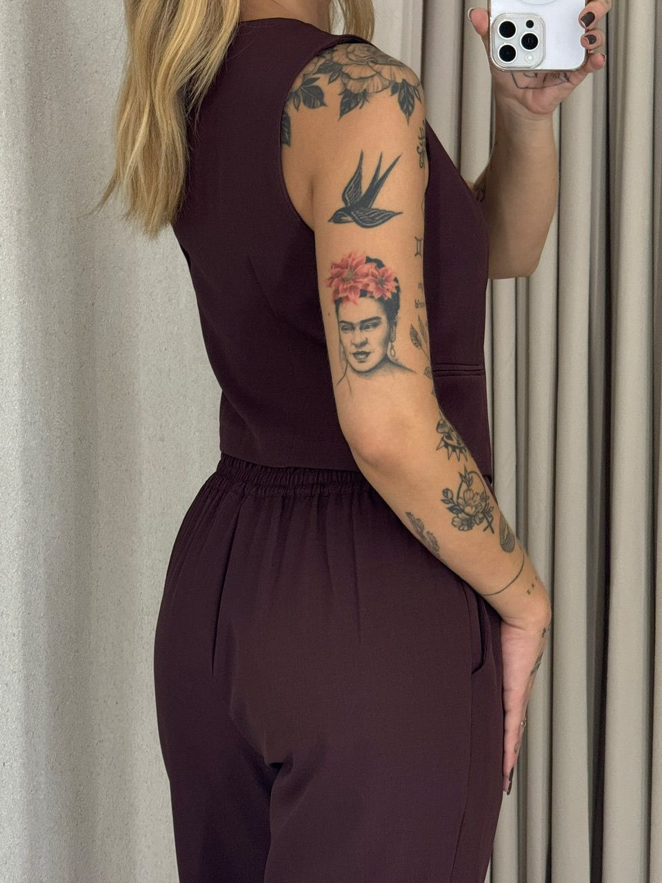 CONJUNTO AYLLA CALÇA VINHO ESCURO