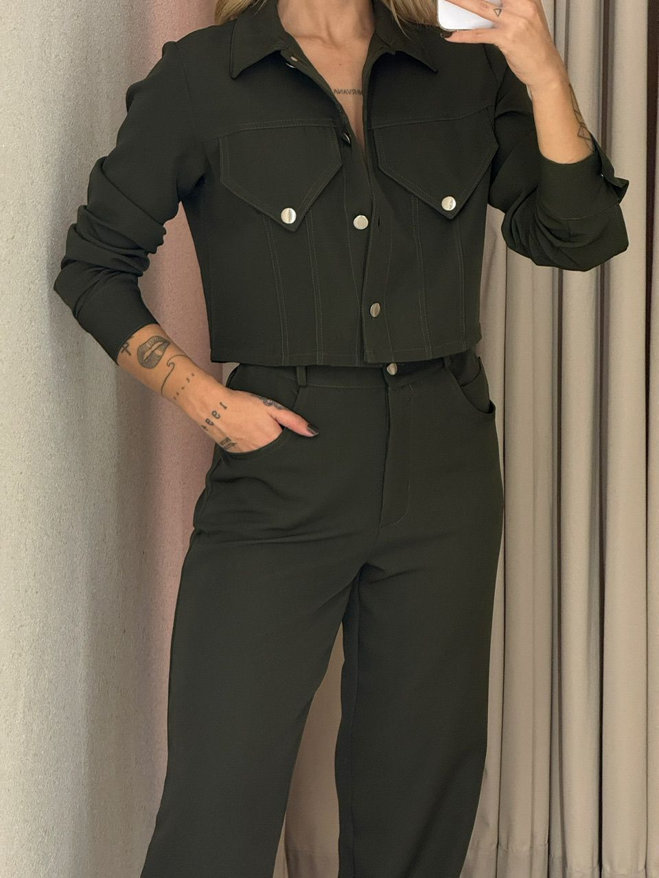 CONJUNTO NAMIE JAQUETA MILITAR