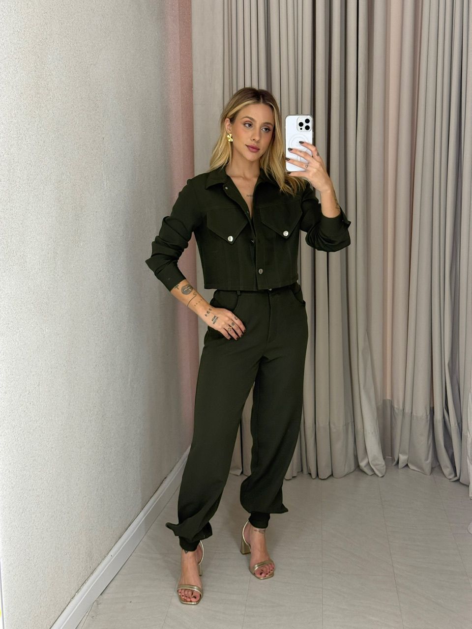 CONJUNTO NAMIE JAQUETA MILITAR - 0063080254 - CAROLLA FERRARO