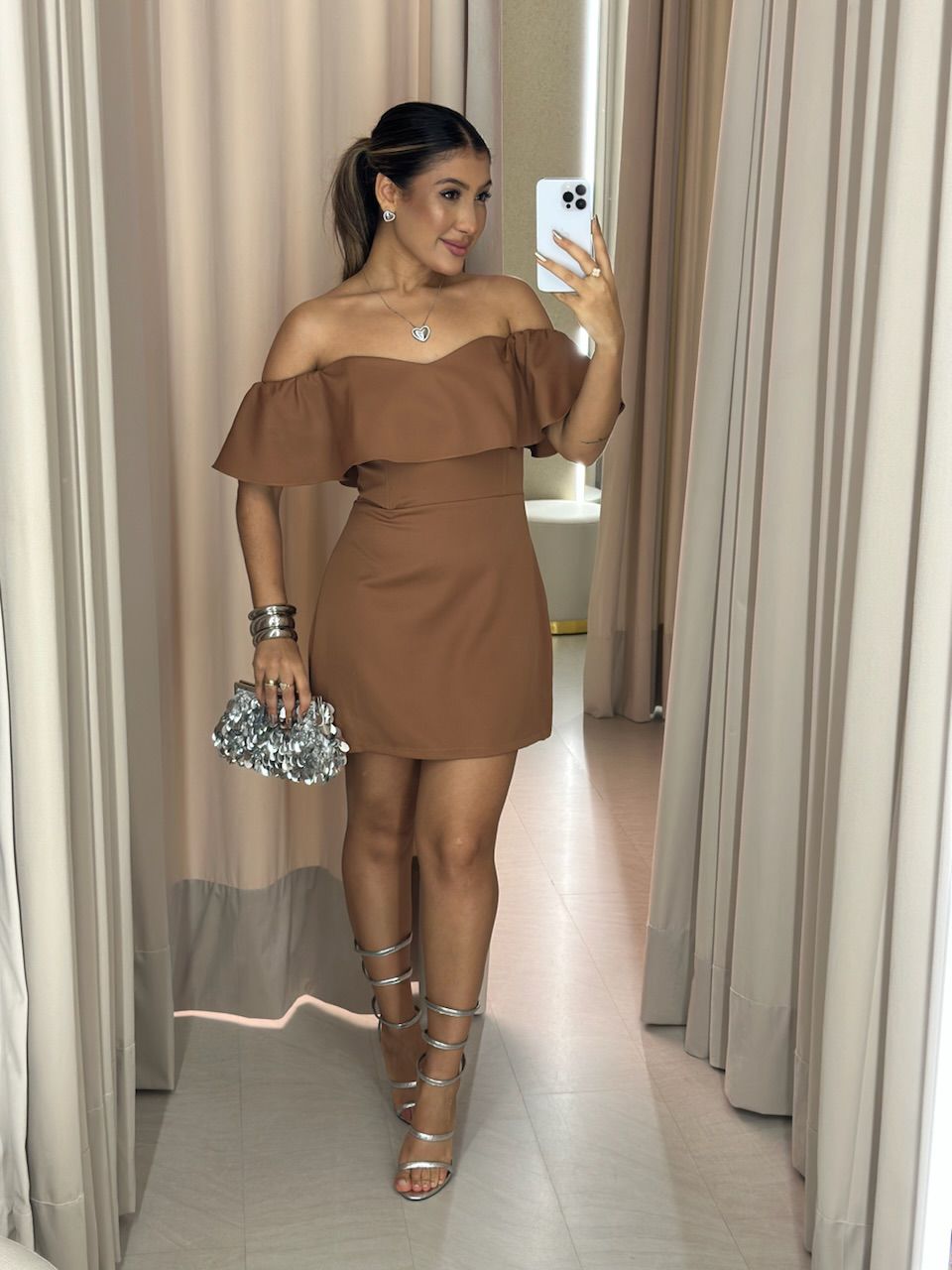 VESTIDO ANA LIVIA CURTO Caramelo