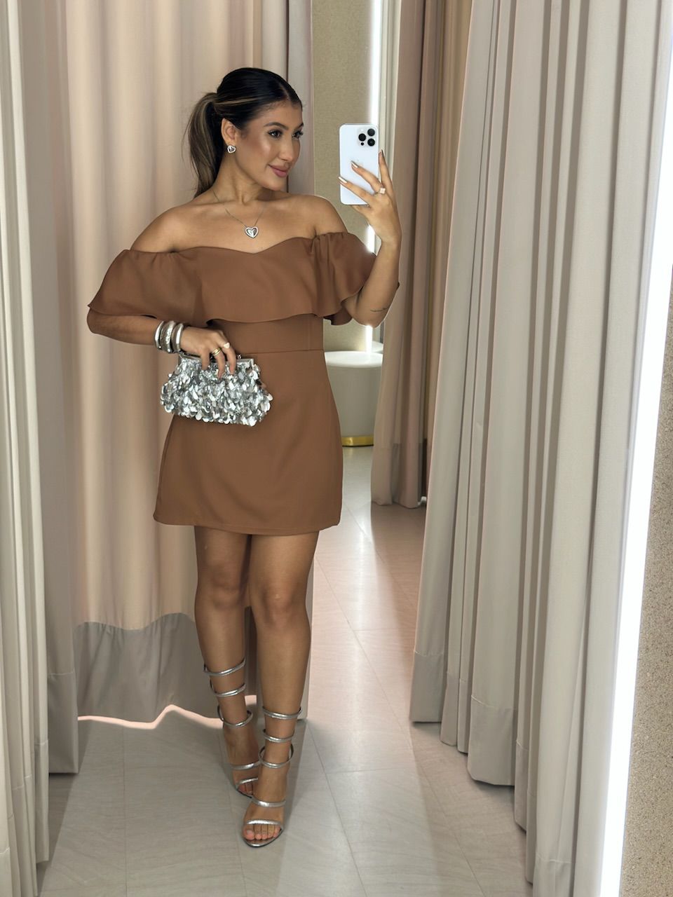 VESTIDO ANA LIVIA CURTO Caramelo