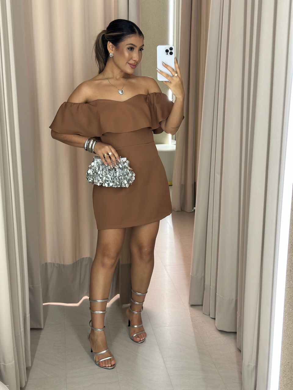 VESTIDO ANA LIVIA CURTO Caramelo